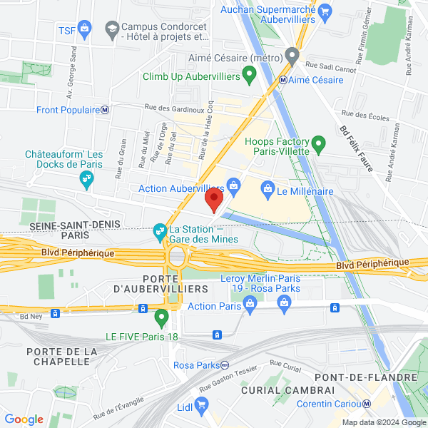 Aubervilliers - Google map